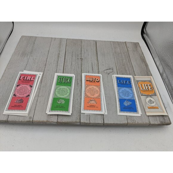 The Game of Life Replacement Parts 1979 Insurance Paper Life Fire Auto Stock - Picture 1 of 4
